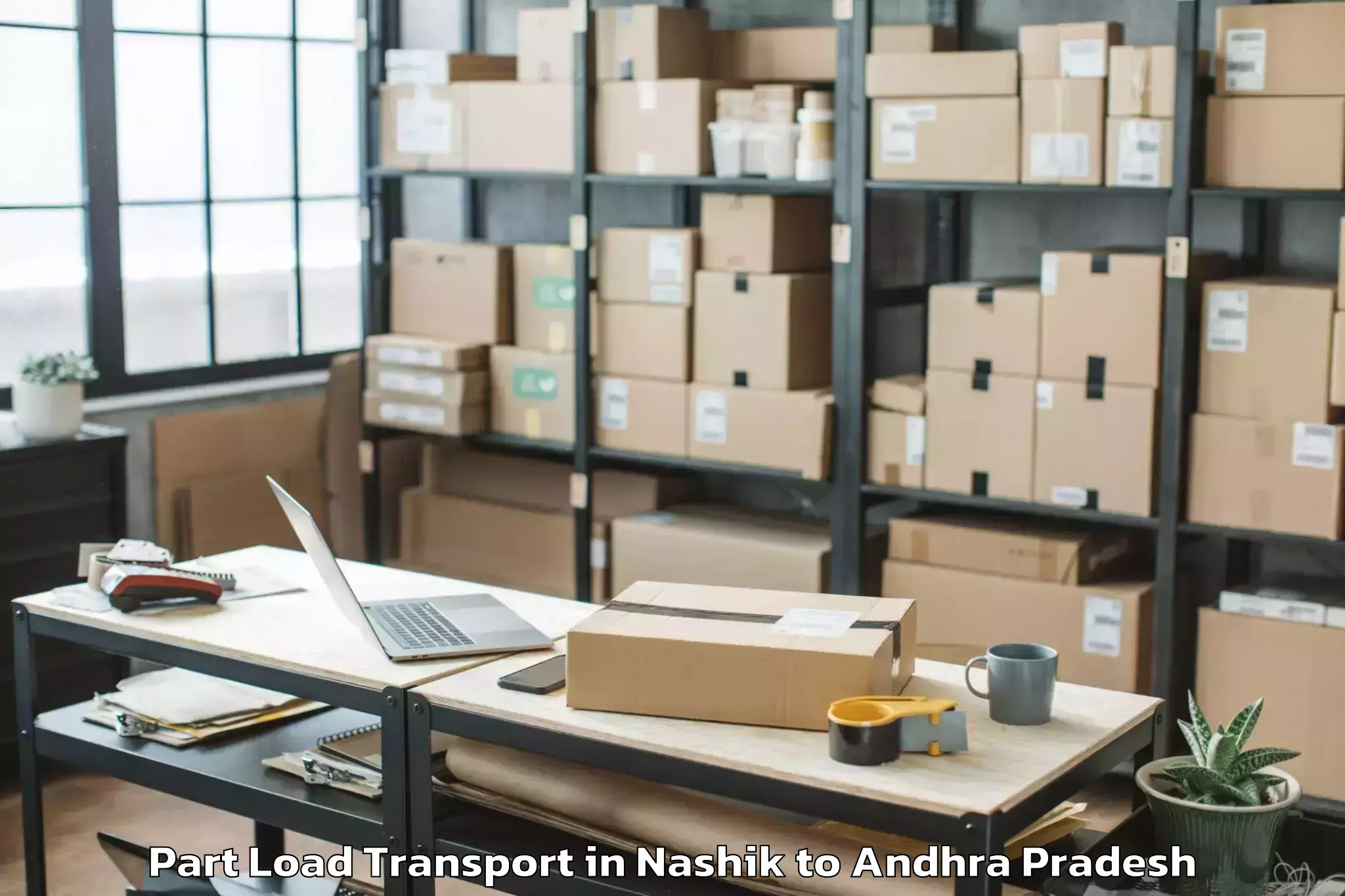 Book Nashik to Abhilashi University Guntur Part Load Transport